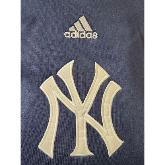 Adidas Boys Hoodie Medium 10/12 – Navy Yankees Logo – Pullover Sweatshirt - Picture 2 of 5
